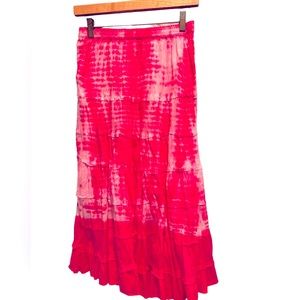 Beautiful pink Tie Dye Hippie Dress size Youth Medium